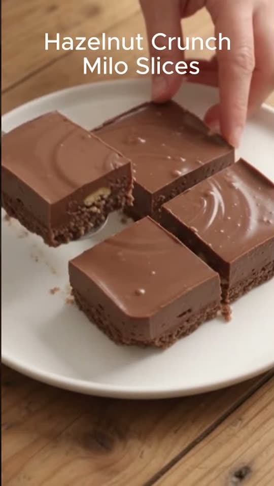 Hazelnut Crunch Milo Slices